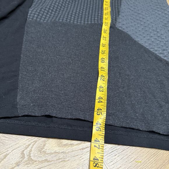 Alembika Maxi Midi Dress Size 4 US Large Mixed Media Black Gray Lagenlook - Picture 7 of 8